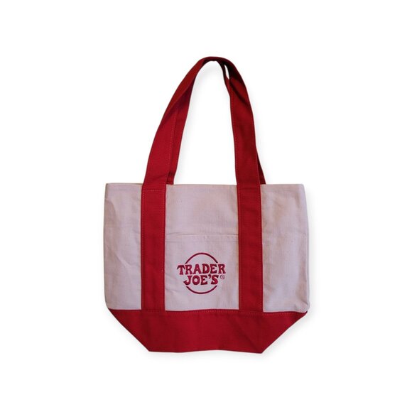 Trader Joes Mini Canvas Tote Bags Set of 4 Multicolor Limited Edition NWT - Picture 3 of 8